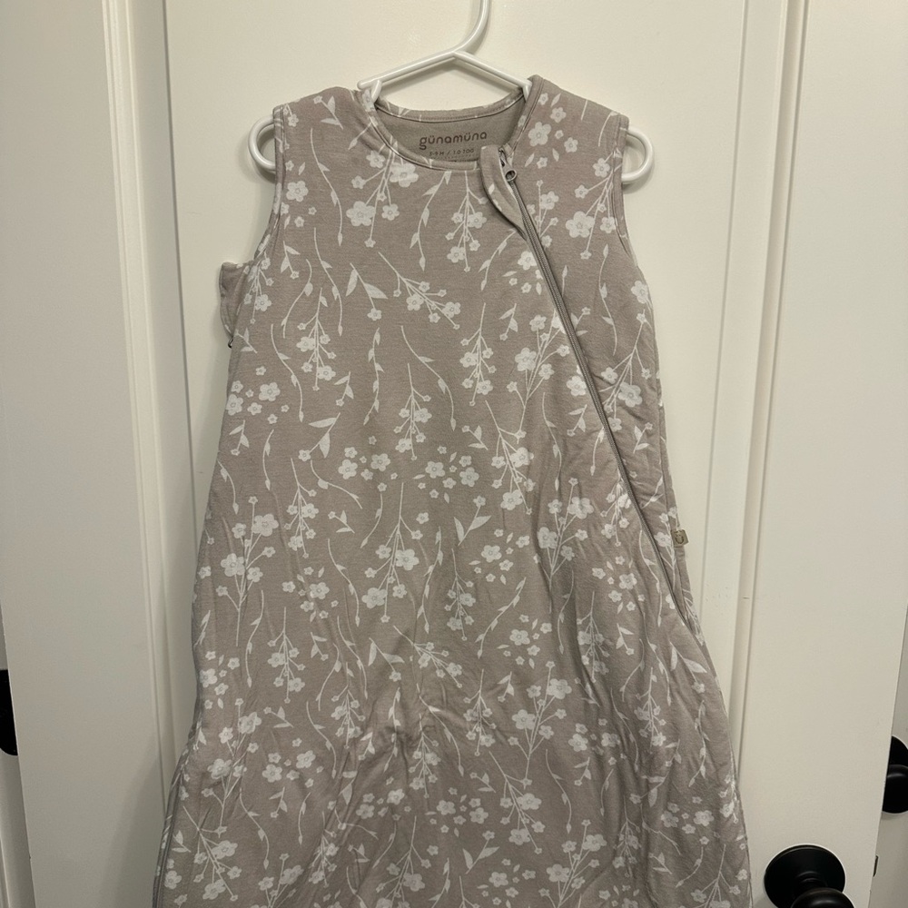 Gunamuna Kids Pajamas Sleep Sack - Gray Floral